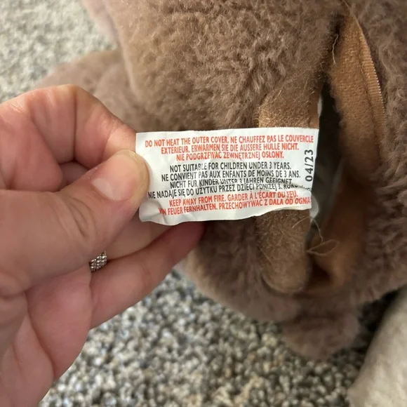 * Microwaveable Warming Hippo Stuffed Animal Huggable Warm Me Up Cuddle Comfort - Picture 5 of 8